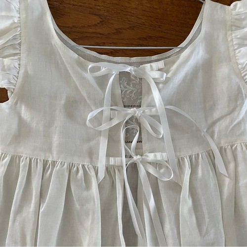 NWOT $110 Vintage Rendezvous Inc. New Orleans Girls Embroidered Pinafore Dress 6 - Picture 9 of 13