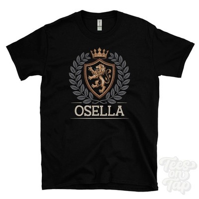 OSELLA FANTASY WAPPEN T-SHIRT Neuheit Parodie Familienname Wappen