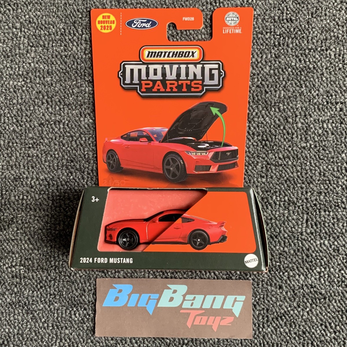 Matchbox 2024 Ford Mustang Red #21 Moving Parts 2025 Mix 1 (In