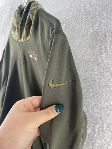 Nike Sweatshirt XL Salute to Service On Field Hoodie Arizona Cardinals Green - Picture 6 of 13