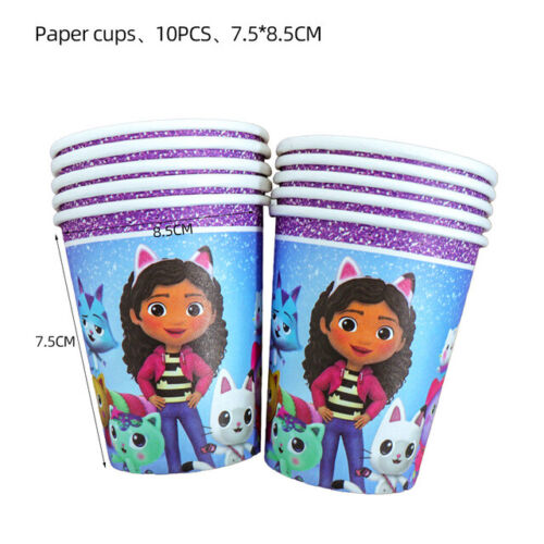 Gabby Dollhouse Theme Kids Birthday Party Supplies Decor Tablecloth Plate Cup - Picture 9 of 32