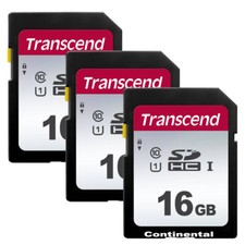 3 x Transcend SDHC 16GB Class 10 Memory Card for Canon , Nikon, Fuji Cameras