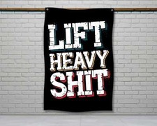 Lift Heavy Flag - Inspirational Fitness Wall Art for Home Gym