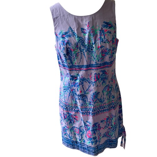 Lilly Pulitzer Size 12 Dress Mila Shift Lilac Verbena Fruity Monkey Style 25111