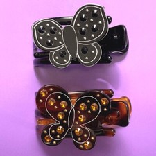 Butterfly Hair Claw Rhinestone Novelty Women Boho Chic Prom Jaw Tooth Beak Clip
