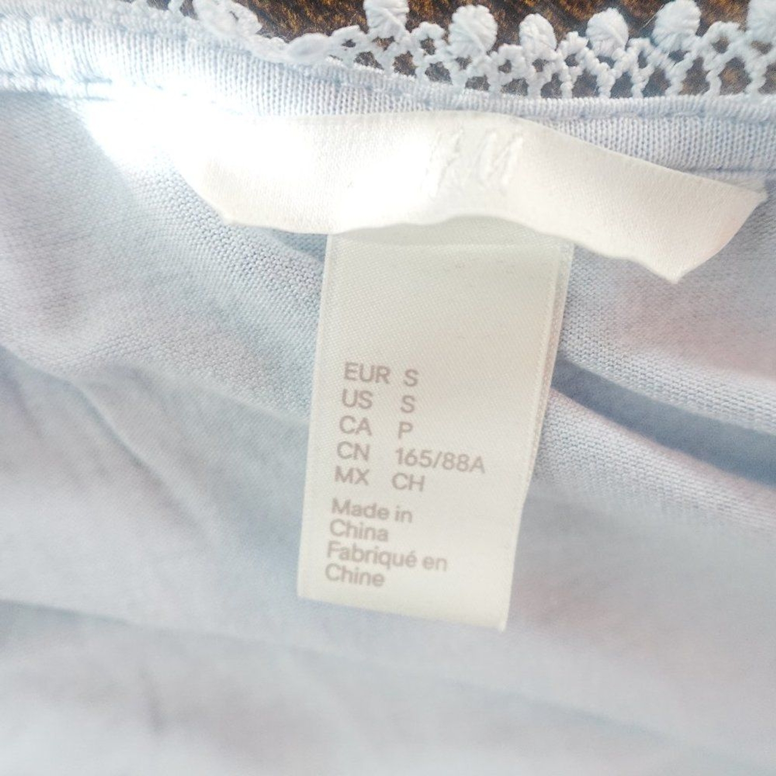 H&M Womens Size Small Powder Blue Lace Tank Top Blouse thumbnail 5