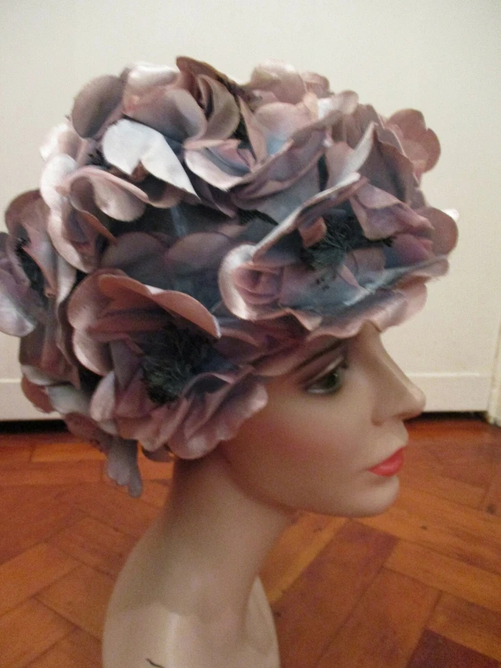 SOMBRERO FLORAL DE COLECCIÓN AÑOS 60 Foto 4 de 4