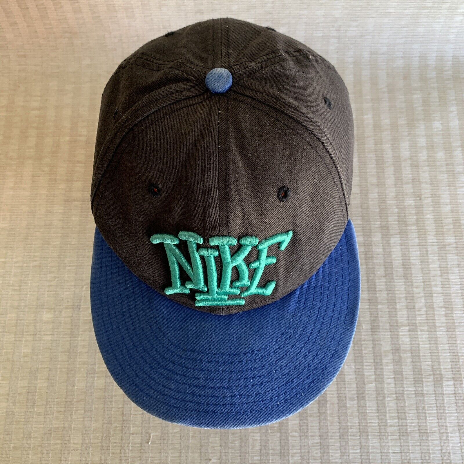 Vintage Nike True Graffiti Snapback Cap Black Blu… - image 7