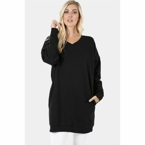 black sweatshirt tunic