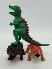 T-Rex Triceratops Ankylosaurus set of 3 plastic unbranded figures