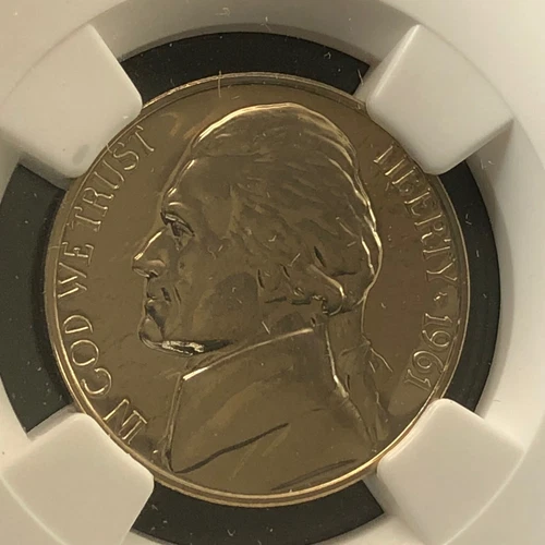 1961 5C Proof Jefferson Nickel NGC PF67       3512464-095