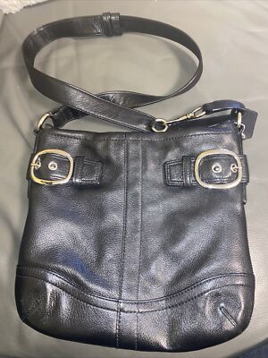 COACH ソーホー シャルダー バック COACH J1173 SOHO BLACK LEATHER CONVERTIBLE SLIM CROSSBODY/SHOULDER