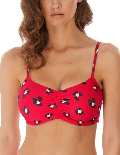 FREYA Wildcat Swimwear Bikini Bralette Top Briefs Mix & Match BNWT Red Animal - Picture 2 of 11