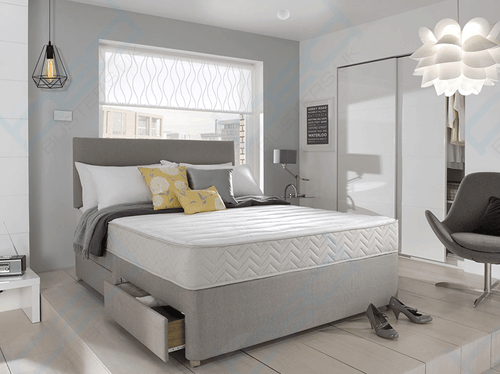 MEMORY FOAM DIVAN BED SET WITH MATTRESS AND HEADBOARD 3FT 4FT6 Double 5FT King - Picture 7 of 11