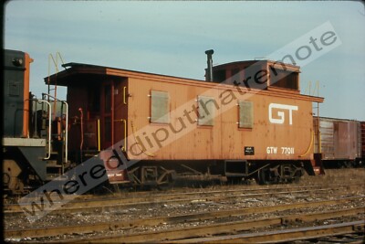 Original Slide Grand Trunk Western GTW 77011 Caboose 1-69 40th St. Chicago ILL (