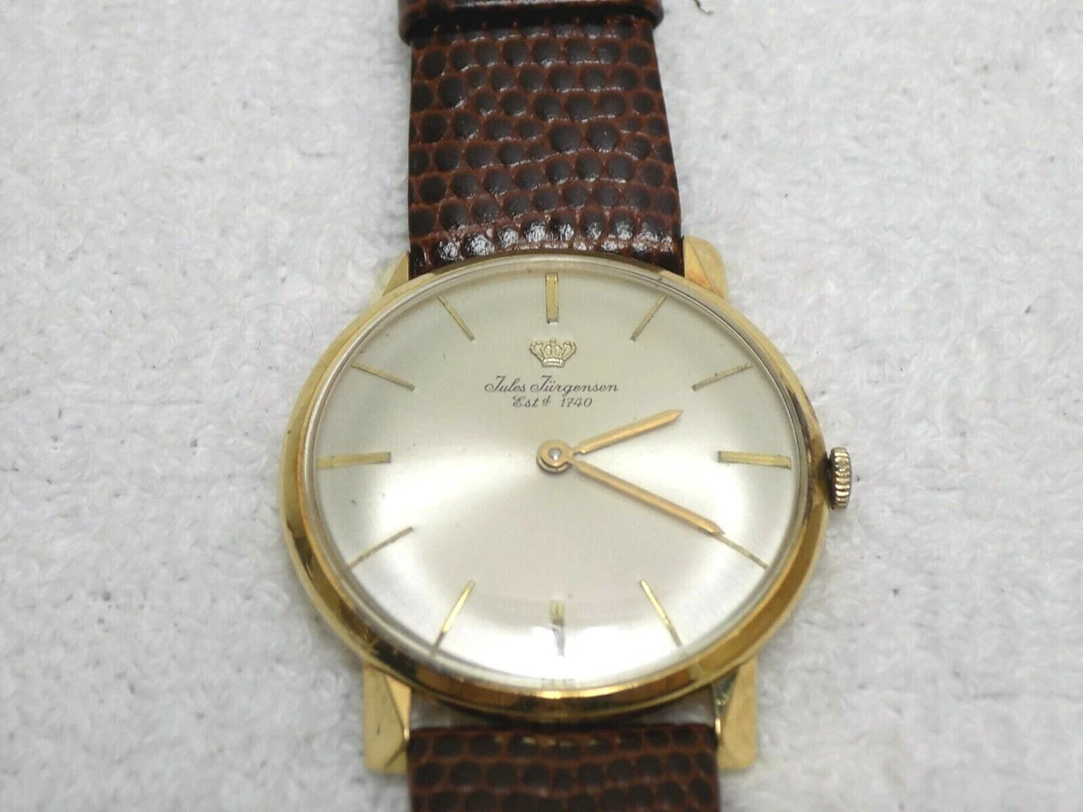 Jules jurgensen 18k discount gold watch