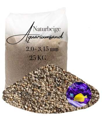 Aquariumsand Aquariumkies 2,0-3,15 mm Aquariensand Aquarienkies 25kg Bodengrund