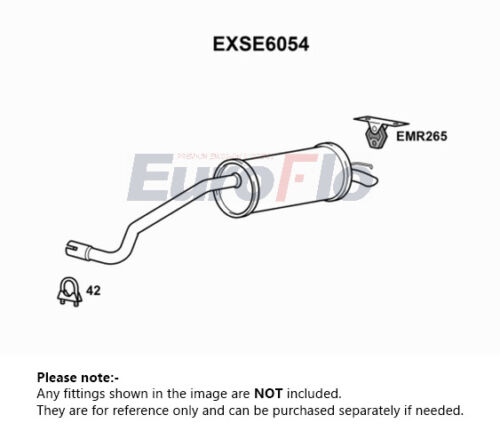 Exhaust Back / Rear Box fits SEAT IBIZA 1.2 05 to 15 EuroFlo 6Q6253609AR Quality - Picture 1 of 1