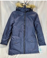 Totes Weather Resistant Women's Padded Jacket With Hood - Comes In Blue And Grey