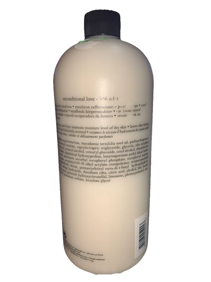 Philosophy Unconditional Love Firming Body Emulsion 32 Oz New Sealed - Image 3 of 4