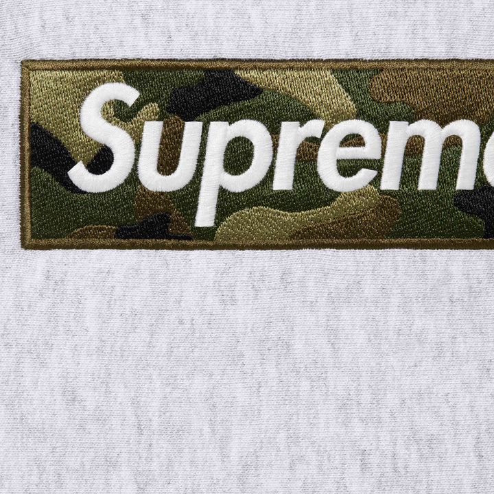 AUTHENTIC Supreme Box Logo Hooded Sweatshirt FW23 Ash Grey & Camo