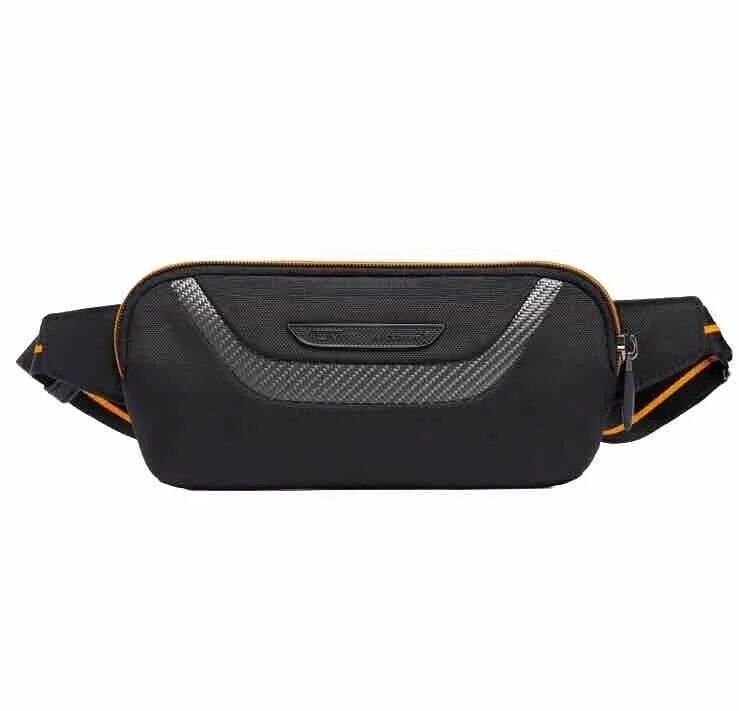 Tumi McLaren Brox Slim Utility Pouch Waist Pack Black Carbon Tumi McLaren Brox Slim Utility Pouch Waist Pack Black Carbon