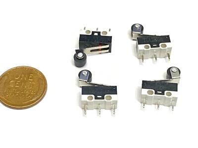  4 x Roller Limit Micro Switch mini small KW10-Z4P Momentary SPDT NC NO B12 