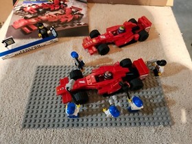 LEGO Racers 8168 Ferrari Victory, Manual, Box & and extra Television Crew Bonus