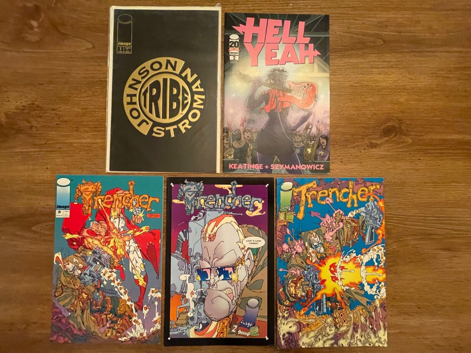 Lot Of 5 Image Comic Books Trencher # 1 2 3 + Hell Yeah # 2 + Tribe # 1  J944