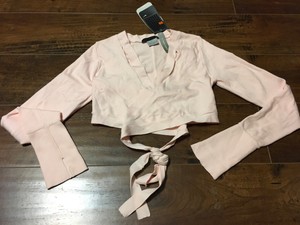 pink ballet wrap top