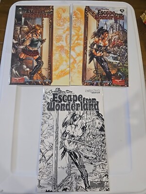 Grimm Fairy Tales Escape from Wonderland #0 Set of (3) B&W Basaldua Variant NM