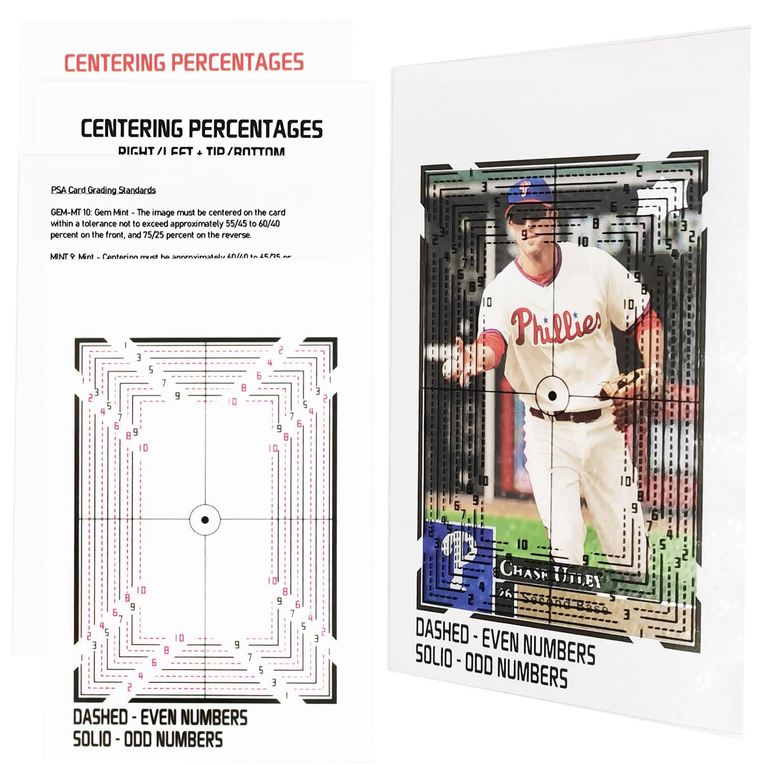 Sports Trading Cards Centering Grading kit, Sports Trading Cards Measuring Tools