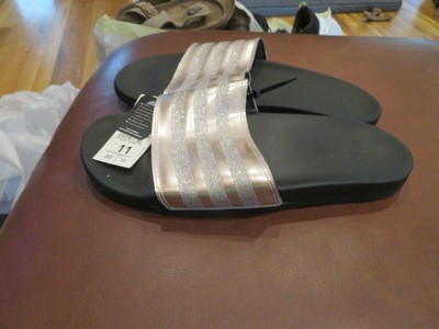 adidas slides silver