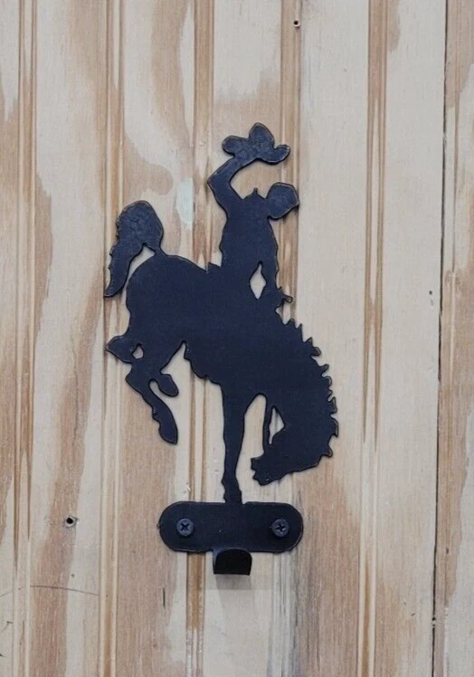 Gancho de pared Buckin' Horse/gancho para bata/estante para sombreros/porta llaves/RV/Oeste/vaqueros/rodeo Foto 2 de 4