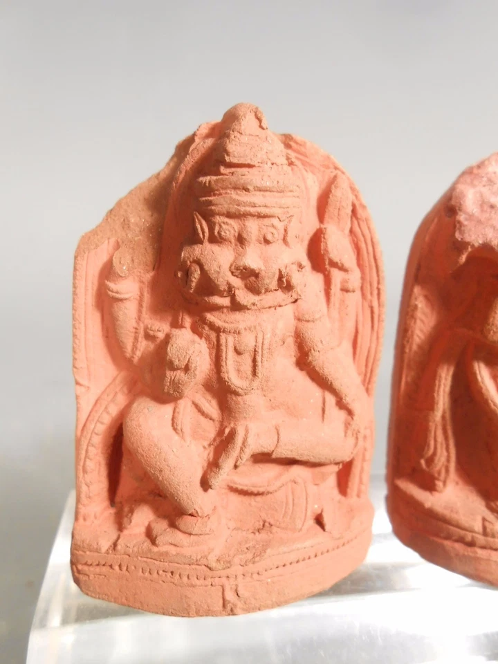 India Nepal Hindú Relieve Terracota Votiva Tsa Tsa Placas de Deidades ca19 c #2 Foto 3 de 4