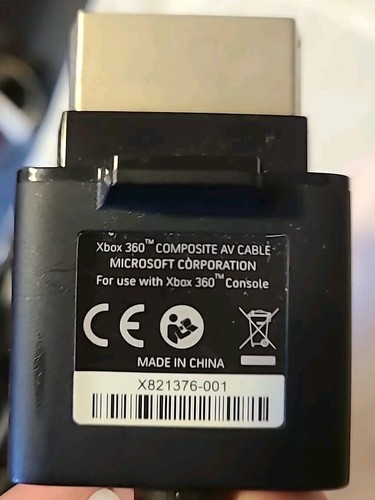Official Microsoft Xbox 360 Audio Video Composite AV Cable Cord ~ Authentic! - Picture 3 of 4