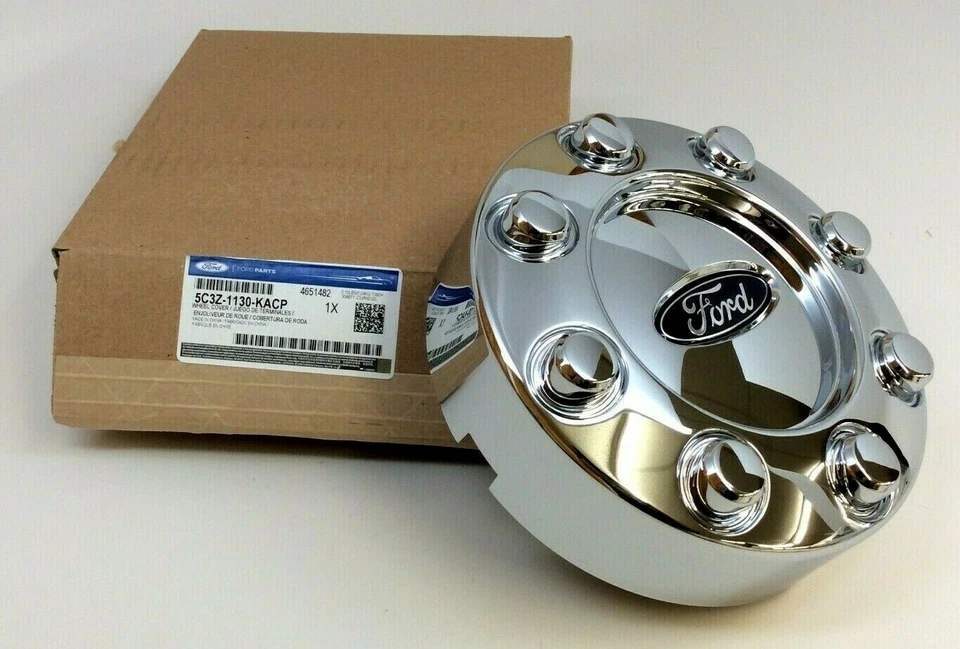 Tapacubos cubierta central cromada Ford F250 F350 Super Duty 2005-2016 nuevo OEM Foto 2 de 4