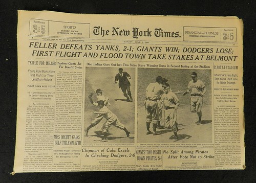 1946 NY TIMES SPORTS SECTION NEWSPAPER 
