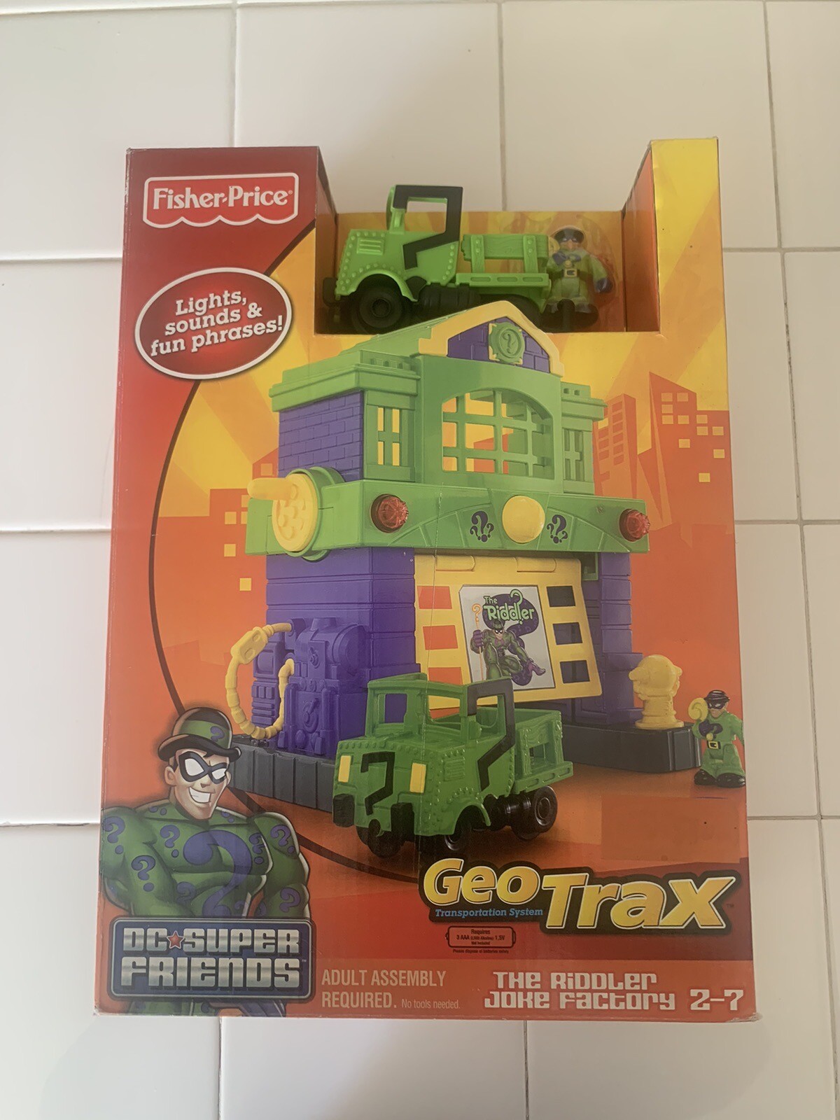 DC SUPER FRIENDS THE Riddler Joke Factory BATMAN Geo Trax Imaginext ...