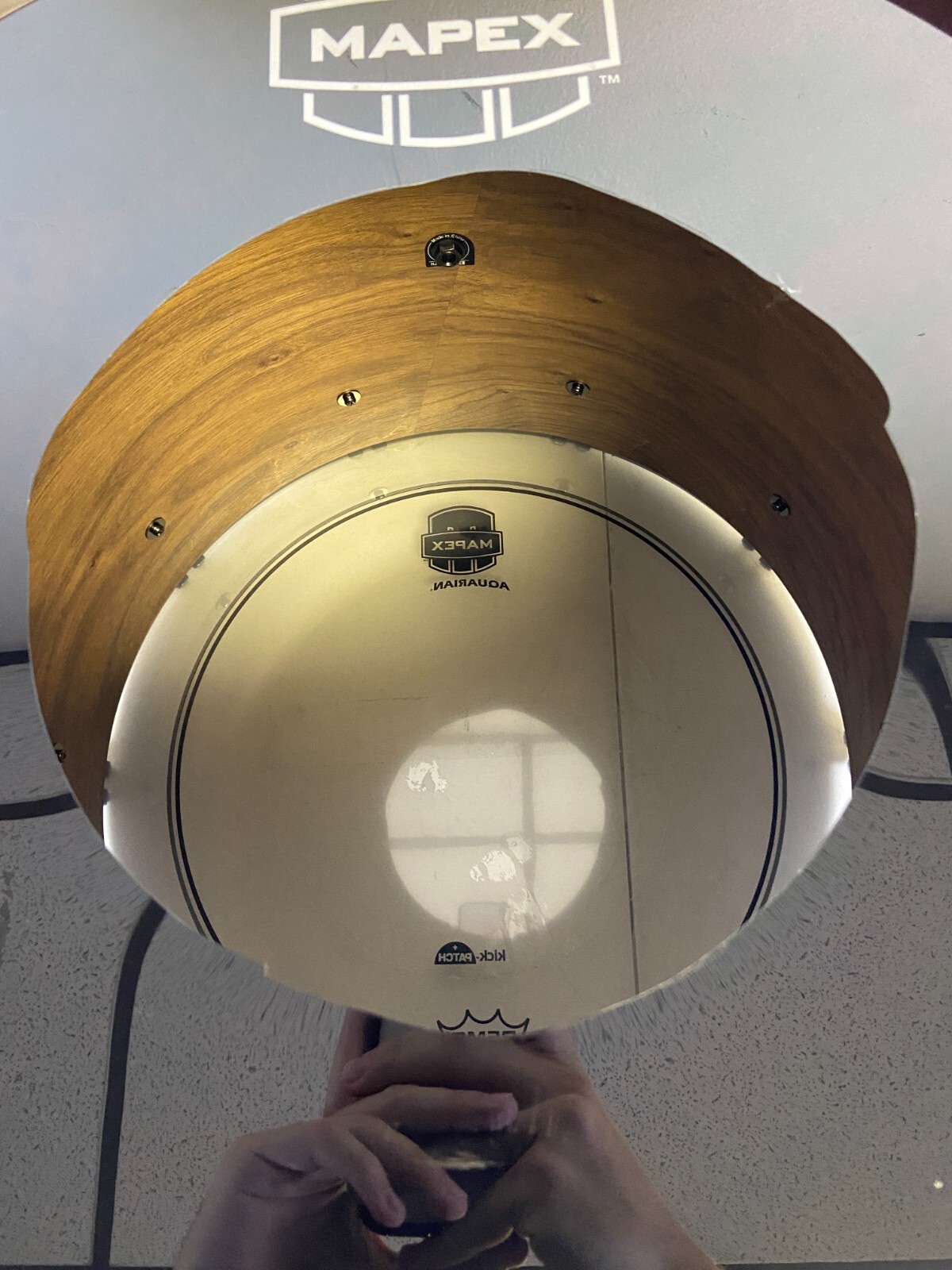 Mapex Saturn 18" x 14" Maple/Walnut Bass Kick Drum Scarlet Fade