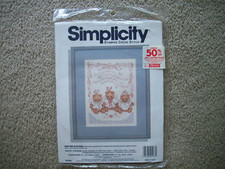 Vintage Simplicity Stamped Cross Stitch Kit Bedtime Blessing, never opened