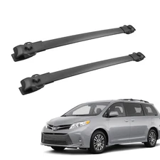 2PCS Top Roof Rack Rail Cross Bars For 2011-2018 Toyota Sienna  Aluminum