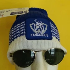 NORTH MELBOURNE KANGAROOS Flex knit Beanie Official AFL product w/tags -NEW!