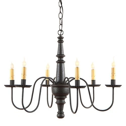 Araña de madera Harrison de 6 brazos Irvin's - Iluminación primitiva rural - ¡Nueva! Foto 3 de 4