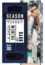 2020 Panini Contenders - Matthew Boyd #16 Purple