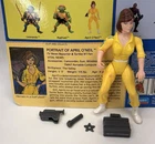 1988 TMNT April O'Neil Figure, Teenage Mutant Ninja Turtles w/ Filecard