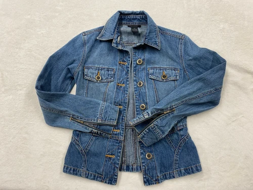 VETEMENTS The Limited Giacca Denim Blu 100% Cotone Manica Lunga Donna Taglia XS