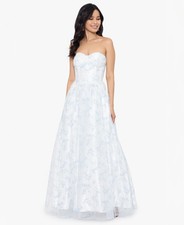 Blondie Nites Juniors' Glitter-Floral Corset Ball Gown 3708 Size 11
