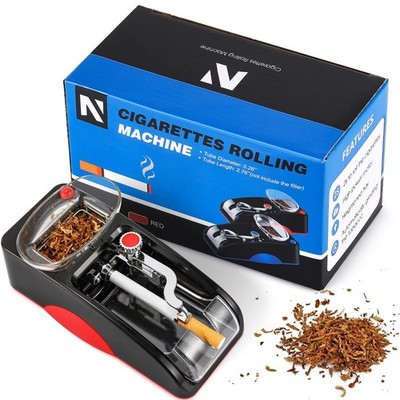 NEWTRY Rolling Machine Electric Automatic Injector Mini Roller Small, Red 