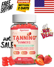 Tanning Gummies for Women and Men, Self Tan Supplement with Beta Carotene, Lycop